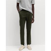 M&S The Ultimate Slim Fit Twill Chinos Dark Khaki