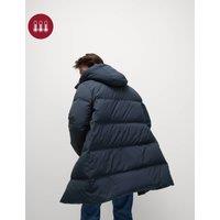 Feather and Down Hooded Puffer Jacket with Stormwear