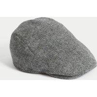 Pure Wool Herringbone Flat Cap with Stormwear