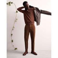 JAEGER Tapered Fit Italian Flat Front Chinos Earth