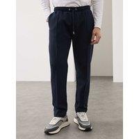 Autograph Cotton Rich Pintuck Straight Leg Joggers Dark Navy