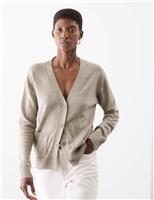 Pure Cashmere V-Neck Button Front Cardigan