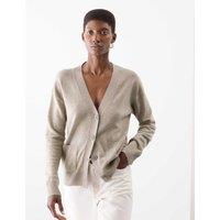 Pure Cashmere V-Neck Button Front Cardigan