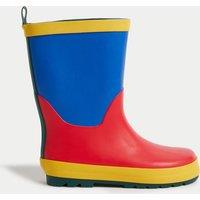 Kids Colour Block Wellies (4 Small - 2 Large)