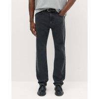 M&S Straight Fit Pure Cotton Value Jeans Dark Grey