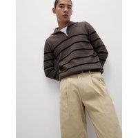 Tapered Fit Twin Pleat Stretch Chinos
