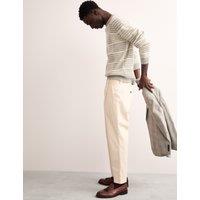 Tapered Fit Pleated Italian Trouser with Cashmere.