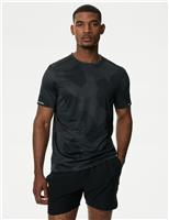 Goodmove Printed Crew Neck T-Shirt Black Mix