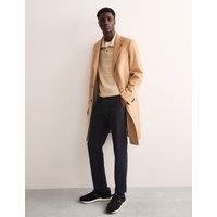 Tapered Fit Moleskin Flat Front Chinos