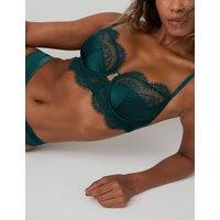 Saffron Satin & Lace Wired Balcony Bra (A-E)