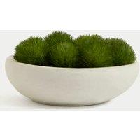 Artificial Moss in Concrete Bowl