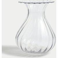 Fluted Glass Bouquet Vase