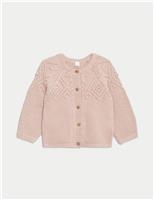 Pure Cotton Patterned Cardigan (0-3 Yrs)