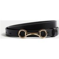 M&S Leather Snaffle Waist Belt Black