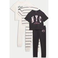 3pk Pure Cotton Collegiate Pyjama Sets (6-16 Yrs)