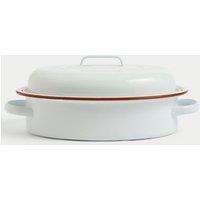 Oval Enamel Roaster with Lid