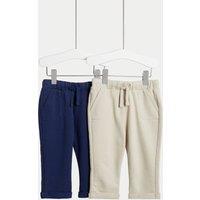 2pk Cotton Rich Joggers (0-3 Yrs)