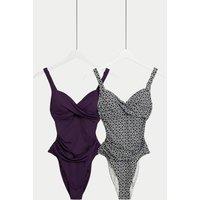 2pk 360 Tummy Control Plunge Swimsuits