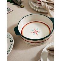 Round Patterned Ceramic Oven Dish