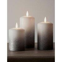 Set of 3 TruGlow Ombre Pillar Candles