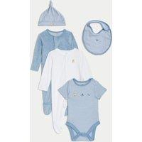 5pc Cotton Rich Striped Starter Set (0-9 Mths)