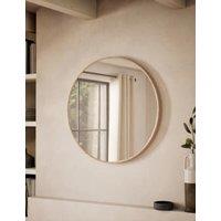 Round Pine Wall Mirror