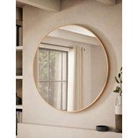 Large Round Pine Wall Mirror