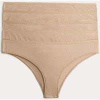 M&S 5pk Cotton Modal Brazilian Knickers Rose Quartz