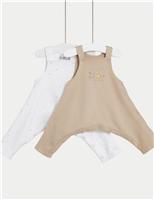 2 Pack Hip Dysplasia Cotton Rich Dungarees (7lbs-1 Yrs)
