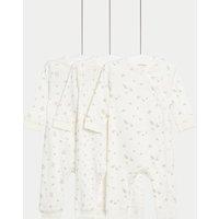 3pk Pure Cotton Floral Sleepsuits (0-3 Yrs)