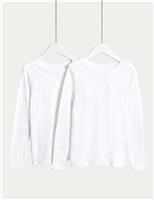 M&S 2 Pack Heatgen Thermal Tops (2-14 Yrs) White