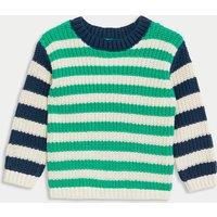 Pure Cotton Striped Jumper (0-3 Yrs)