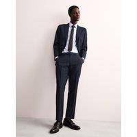 Tailored Fit Wool Rich Check Suit Trousers