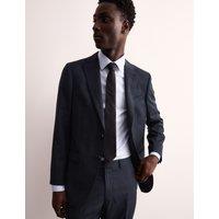 Tailored Fit Italian Wool Check Suit Jacket
