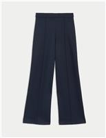 Jersey Elasticated Waist Wide Leg Trousers