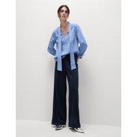 Jersey Elasticated Waist Wide Leg Trousers