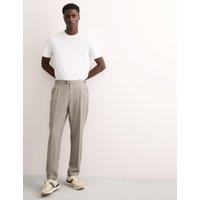 Tailored Fit Pure Wool Check Trousers