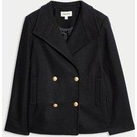 Italian Wool Rich Double Breasted Pea Coat