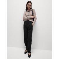 Woven Straight Leg Trousers with Stretch