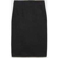 M&S Jersey Knee Length Pencil Skirt Black