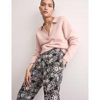 Floral Jacquard Straight Leg Trousers