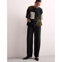 Pure Wool Straight Leg Trousers