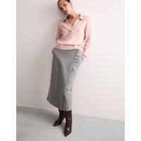 Melton Wool Midi Wrap Skirt