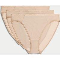 3pk Flexifit Sheer High Leg Knickers