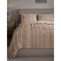 Pure Cotton Striped Tufted Bedding Set