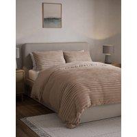 Cloud Fleece Ribbed Bedding Set