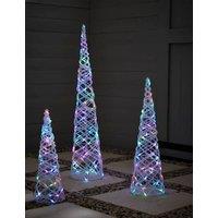 3pk LED Christmas Tree Outdoor Mains Lights