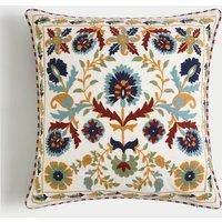 Pure Cotton Floral Embroidered Cushion