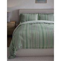 Pure Brushed Cotton Striped Bedding Set