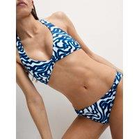 Knot Front Halterneck Plunge Bikini Top